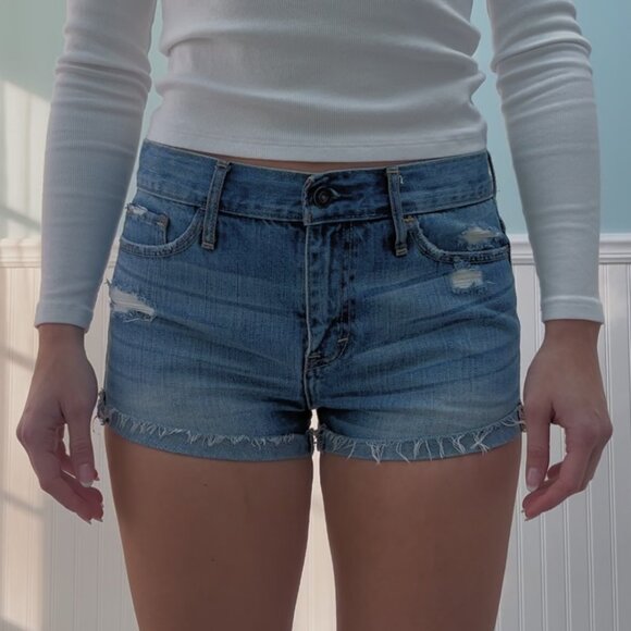 Abercrombie Mid-Rise Jean Shorts: Size 27